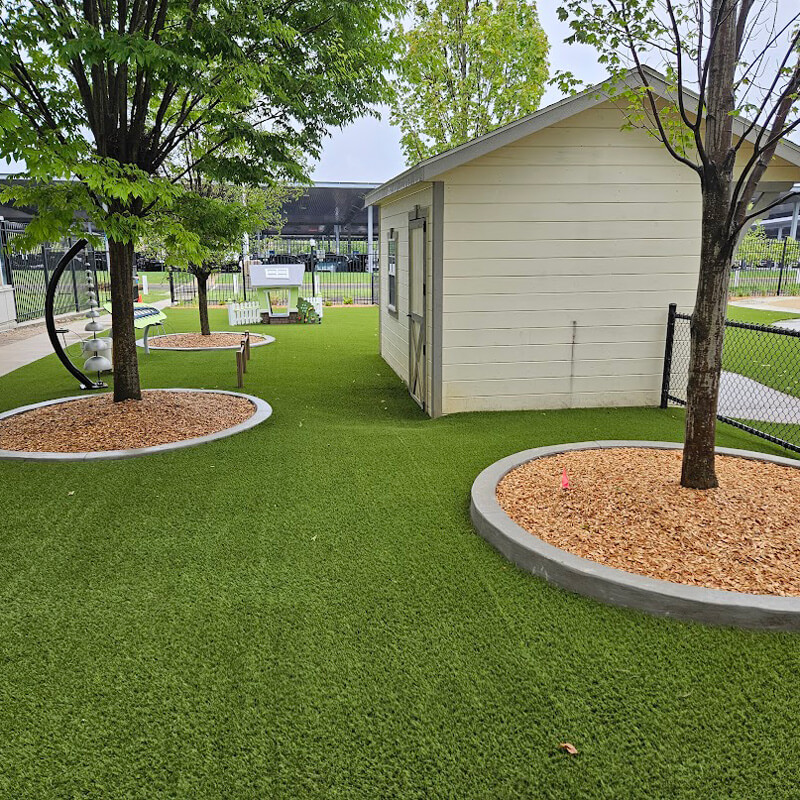 new turf in a park